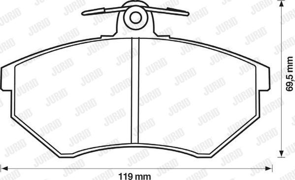 Jurid 571376D - Тормозные колодки, дисковые, комплект autosila-amz.com