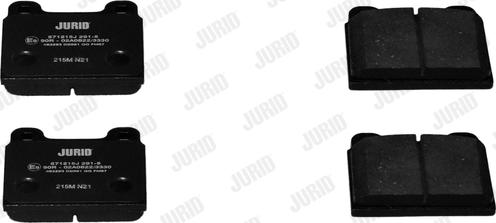 Jurid 571215J - Комплект тормозных колодок, диско autosila-amz.com