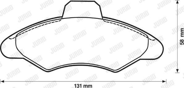 Jurid 571725J - Тормозные колодки, дисковые, комплект autosila-amz.com