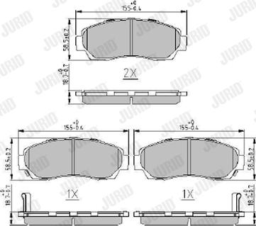 Jurid 573913J - Тормозные колодки, дисковые, комплект autosila-amz.com