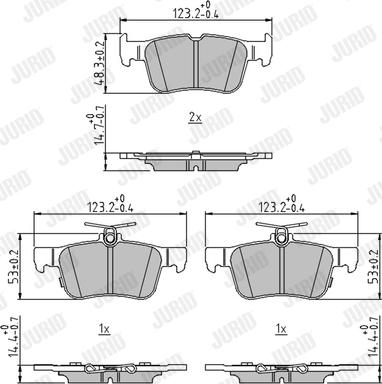 Jurid 573687J - Тормозные колодки, дисковые, комплект autosila-amz.com