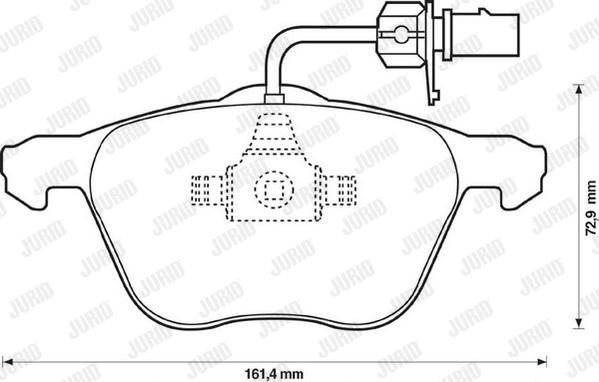 Jurid 573047J-AS - Тормозные колодки, дисковые, комплект autosila-amz.com