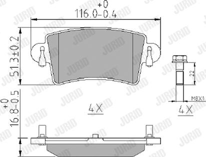 Jurid 573055J - Тормозные колодки зад. Opel Movano/Renault Master III 98- autosila-amz.com