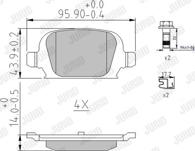 Jurid 573009J - Тормозные колодки, дисковые, комплект autosila-amz.com