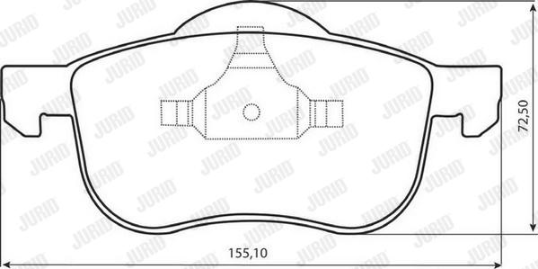 Jurid 573003JC - Тормозные колодки, дисковые, комплект autosila-amz.com