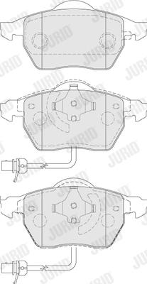 Jurid 573037J - Тормозные колодки, дисковые, комплект autosila-amz.com