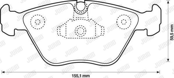 Jurid 573161J-AS - Тормозные колодки, дисковые, комплект autosila-amz.com