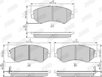 Jurid 573118J - Тормозные колодки, дисковые, комплект autosila-amz.com