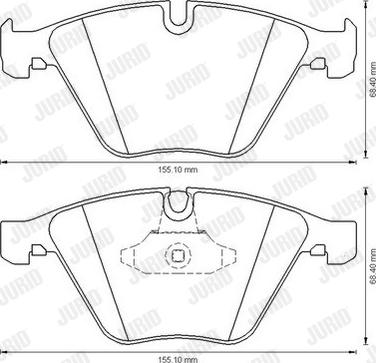 Jurid 573181J-AS - Тормозные колодки, дисковые, комплект autosila-amz.com