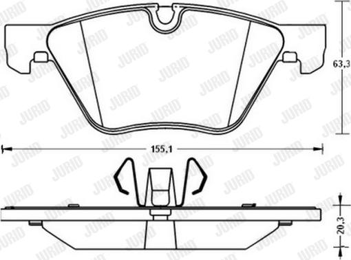 Jurid 573187J - колодки дисковые торм. перед. BMW autosila-amz.com