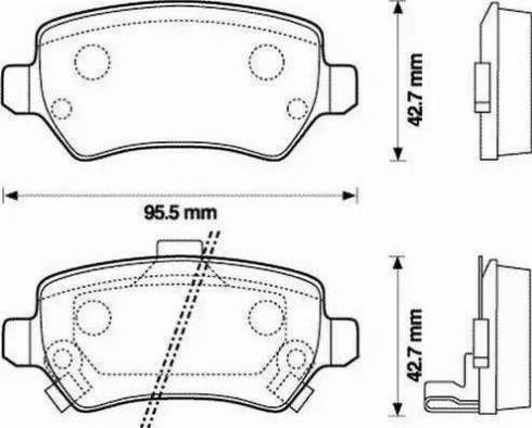 Remsa 95722 - 957 22_колодки дисковые задние!\\ KIA CEED/PRO 1.4/1.6/1.6CRDI 12> autosila-amz.com