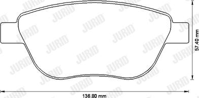 Jurid 573171J - Тормозные колодки, дисковые, комплект autosila-amz.com