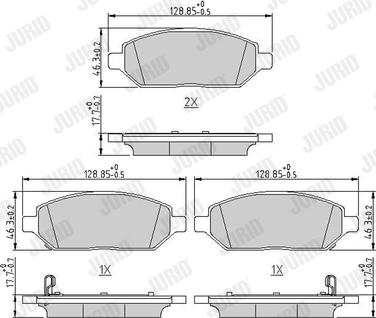 Jurid 573805J - Тормозные колодки, дисковые, комплект autosila-amz.com