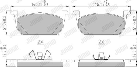 Jurid 573833J - Тормозные колодки, дисковые, комплект autosila-amz.com