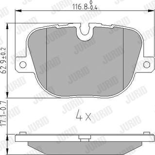 BENDIX 573342 - Тормозные колодки, дисковые, комплект autosila-amz.com