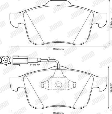 Jurid 573350J - Тормозные колодки перед. Alfa Giulietta 04.10-> autosila-amz.com