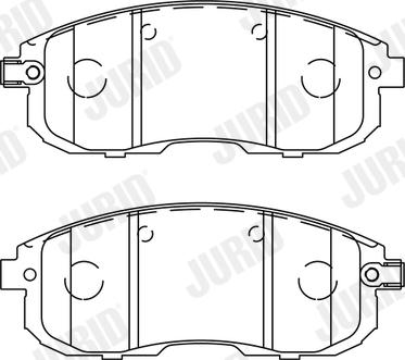 Jurid 573304J - Тормозные колодки, дисковые, комплект autosila-amz.com