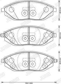 Jurid 573385J - Тормозные колодки, дисковые, комплект autosila-amz.com