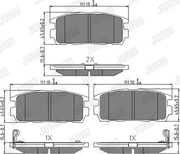 Jurid 573386J - Тормозные колодки, дисковые, комплект autosila-amz.com