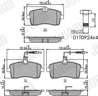 Jurid 573382J - Тормозные колодки, дисковые, комплект autosila-amz.com