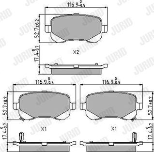 Jurid 573299J - Тормозные колодки, дисковые, комплект autosila-amz.com