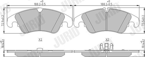 Jurid 573247J - Тормозные колодки, дисковые, комплект autosila-amz.com