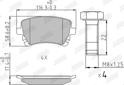 Jurid 573219J - Тормозные колодки, дисковые, комплект autosila-amz.com