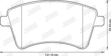 Jurid 573284J - Тормозные колодки, дисковые, комплект autosila-amz.com