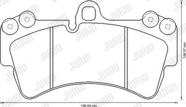 Jurid 573282J - Тормозные колодки, дисковые, комплект autosila-amz.com