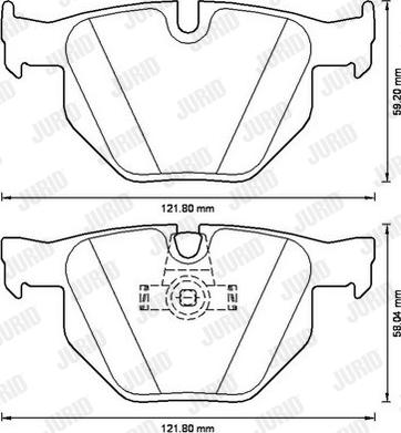 Jurid 573224JC - колодки дисковые торм. задн. BMW autosila-amz.com