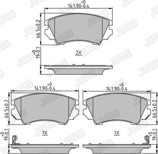 Jurid 573270J - Тормозные колодки, дисковые, комплект autosila-amz.com