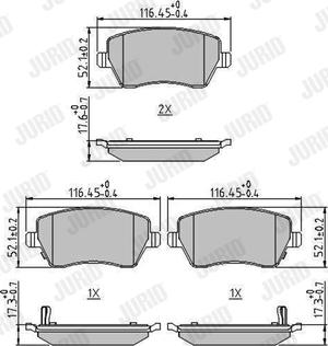 Jurid 573770J - Тормозные колодки, дисковые, комплект autosila-amz.com