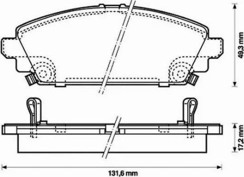 Jurid 572464J-AS - Тормозные колодки, дисковые, комплект autosila-amz.com