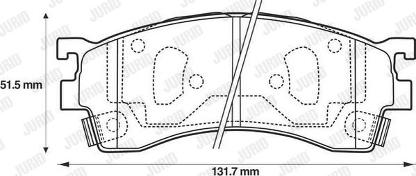 Jurid 572434J - Тормозные колодки, дисковые, комплект autosila-amz.com