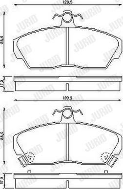 Jurid 572430J - Тормозные колодки, дисковые, комплект autosila-amz.com