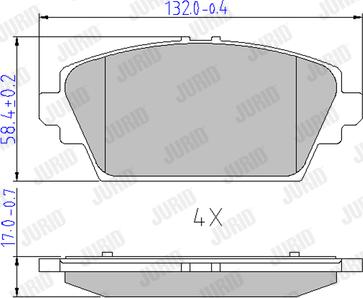 Jurid 572428J - Тормозные колодки, дисковые, комплект autosila-amz.com