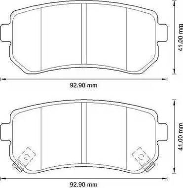 Mobis 583022SA35 - Тормозные колодки, дисковые, комплект autosila-amz.com