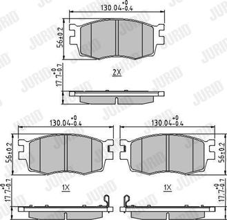 Jurid 572593J - Тормозные колодки, дисковые, комплект autosila-amz.com