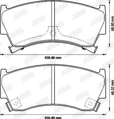 Jurid 572542J - Тормозные колодки, дисковые, комплект autosila-amz.com