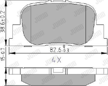 Jurid 572559J - Тормозные колодки, дисковые, комплект autosila-amz.com