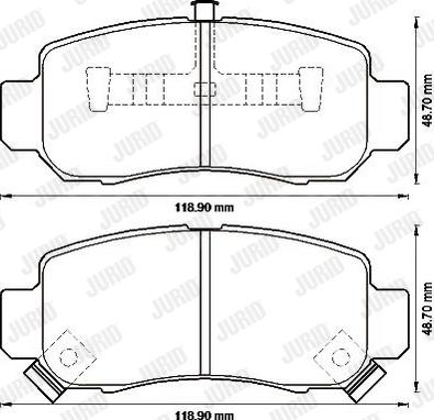 Jurid 572561J - Тормозные колодки, дисковые, комплект autosila-amz.com