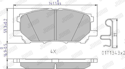 Jurid 572562J - Тормозные колодки, дисковые, комплект autosila-amz.com