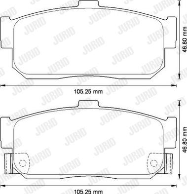 Jurid 572582J - Тормозные колодки, дисковые, комплект autosila-amz.com