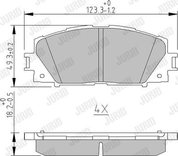 Jurid 572578J - Тормозные колодки, дисковые, комплект autosila-amz.com