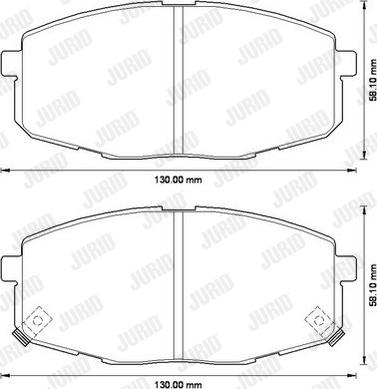 Jurid 572577JC - Тормозные колодки, дисковые, комплект autosila-amz.com