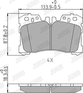 Jurid 572647J - Тормозные колодки, дисковые, комплект autosila-amz.com