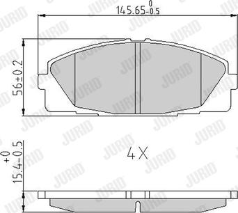 Jurid 572650J - Тормозные колодки, дисковые, комплект autosila-amz.com