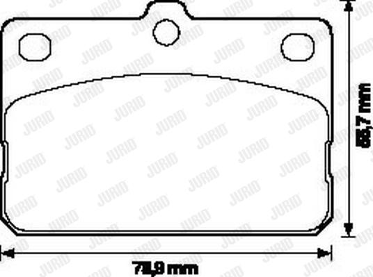 Jurid 572119J - Тормозные колодки, дисковые, комплект autosila-amz.com