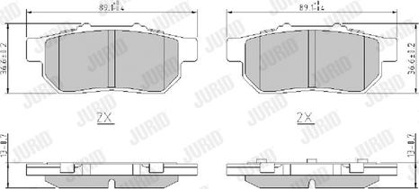 Jurid 572134J - Тормозные колодки, дисковые, комплект autosila-amz.com