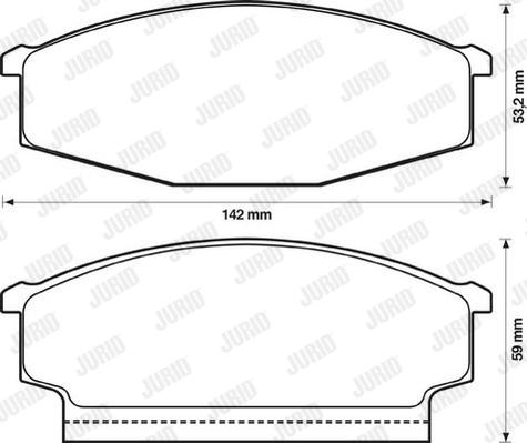 Jurid 572360J - Тормозные колодки, дисковые, комплект autosila-amz.com